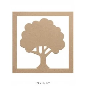 DS029 Ağaç Figürlü Dekoratif Duvar Süsü Ahşap Boyanabilir Obje